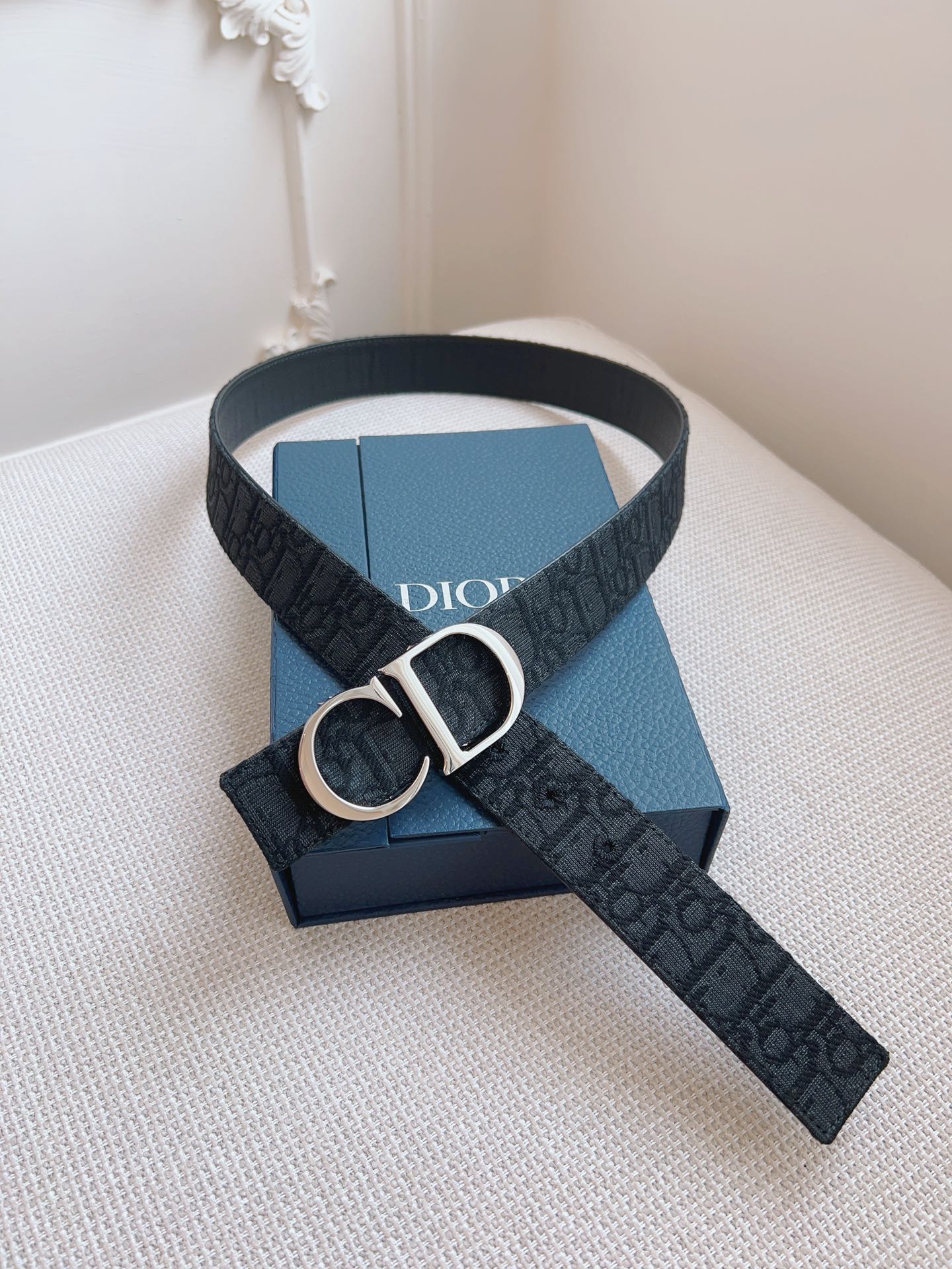 DIOR Oblique Leather Belt - Premium Quality French Design