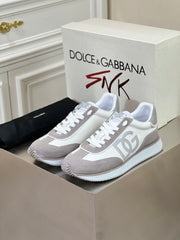 Dolce & Gabbana Men's Lace-Up Leather Casual Sneakers - Spring 2024 Collection