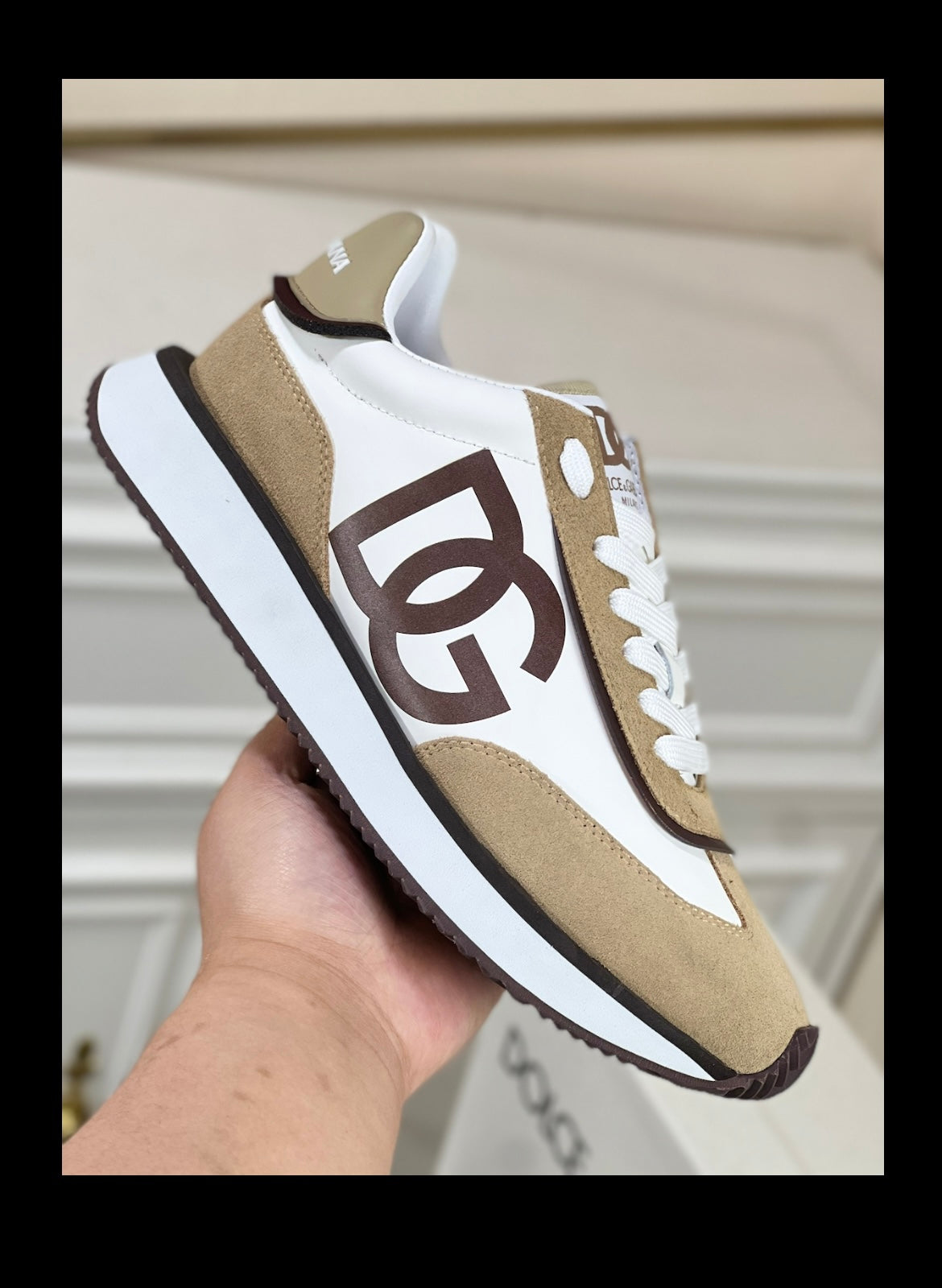 Dolce & Gabbana Men's Leather Casual Sneakers â€“ 2024 Spring Collection