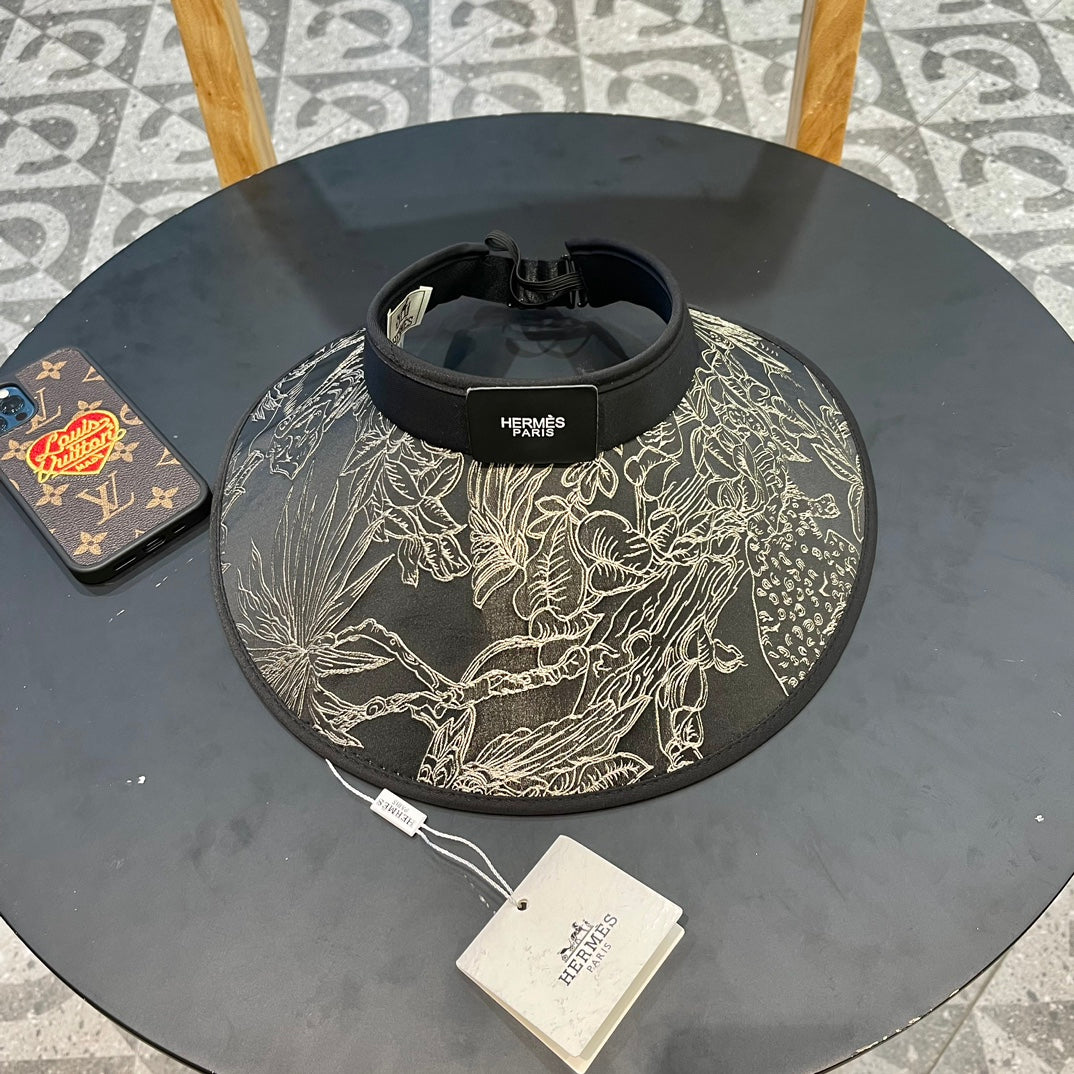 Women's Hermes Chinese-Style UV Protection Sun Visor Hat