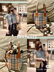 Burberry Classic Plaid Small Bucket Vegetable Basket