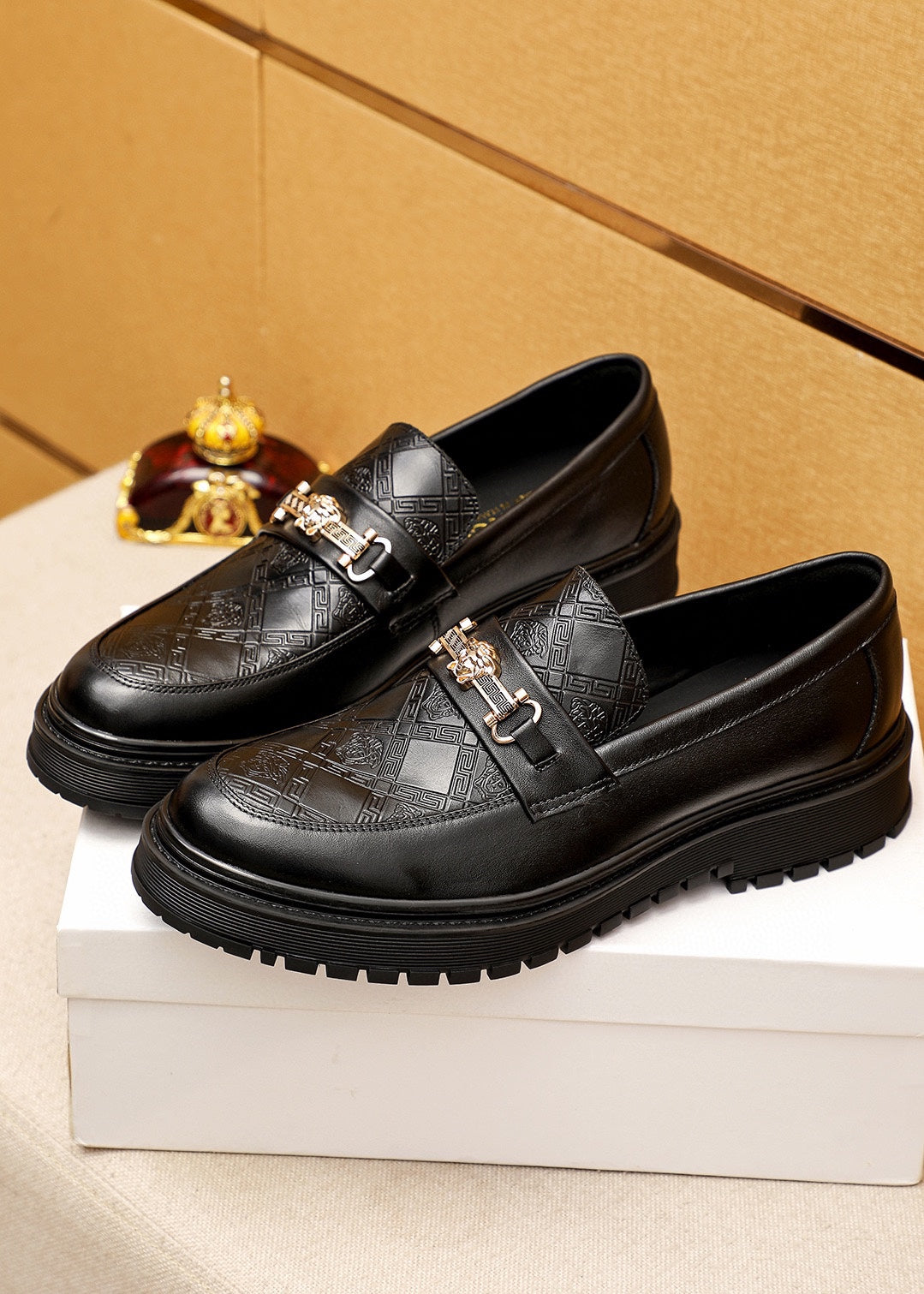 Versace Casual Leather Shoes for Men â€“ Luxurious Comfort and Style