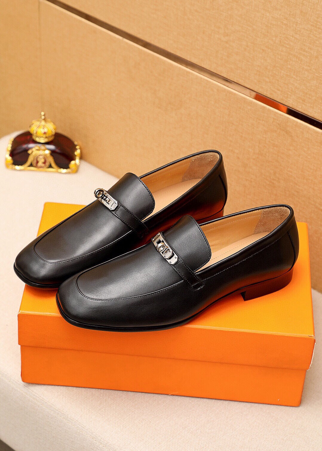 Hermes Fashionable Casual Leather Shoes | Premium Calfskin