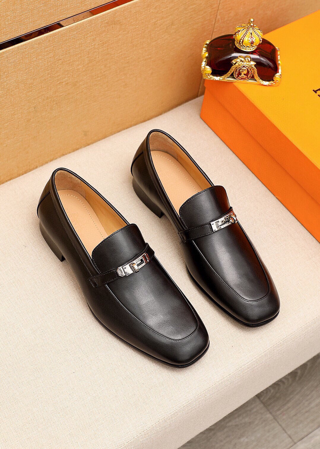 Hermes Fashionable Casual Leather Shoes | Premium Calfskin