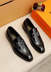Hermes Casual Leather Shoes for Men - Premium Calfskin Comfort