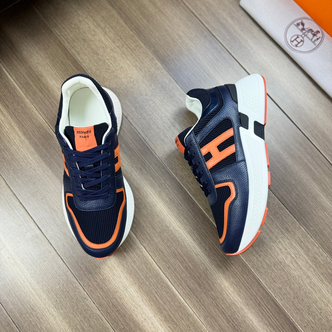 HermÃ¨s Premium Tumbled Calfskin Sneakers