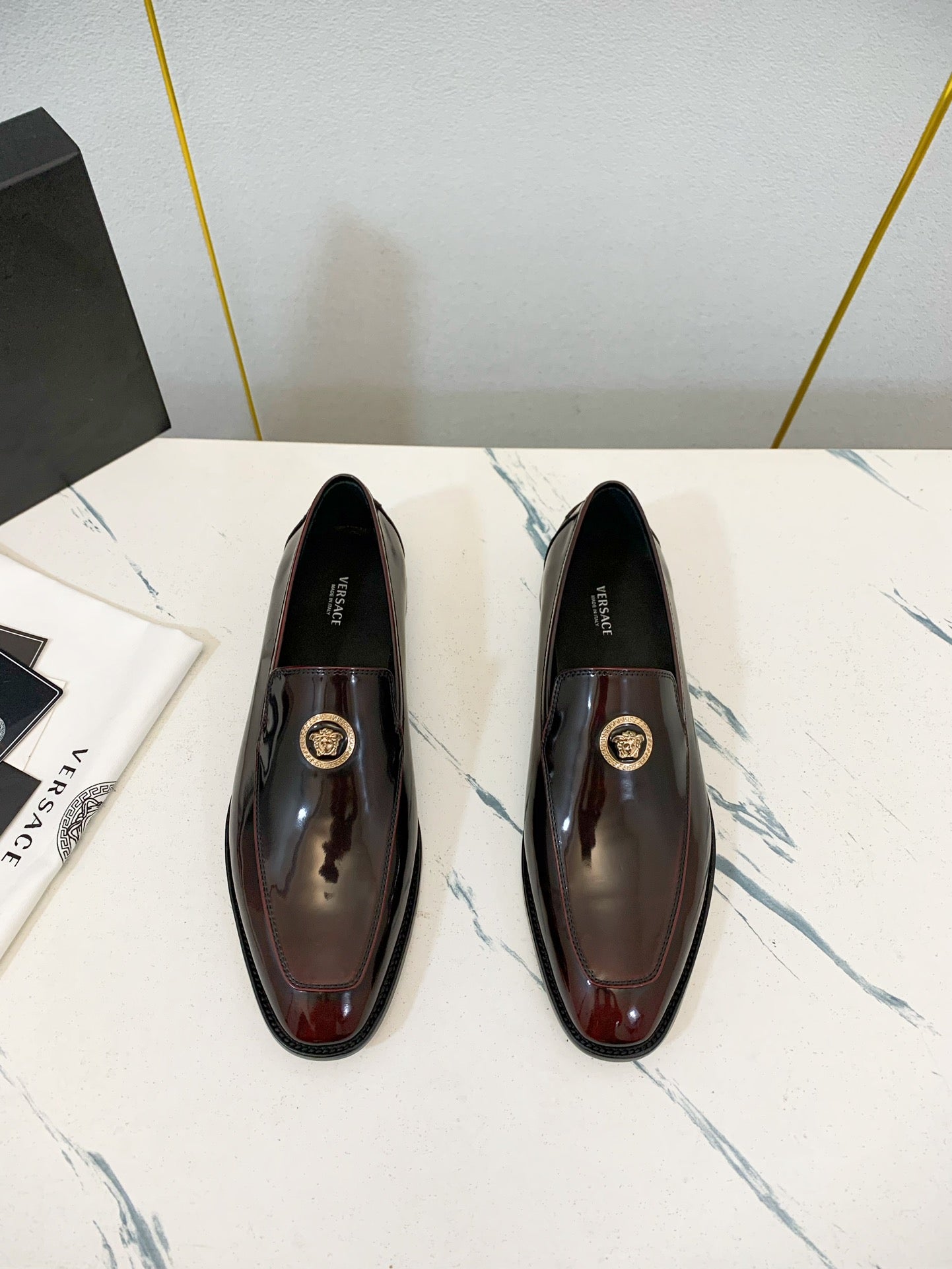 Versace Men's Business Leather Shoes - Custom Size 39-44