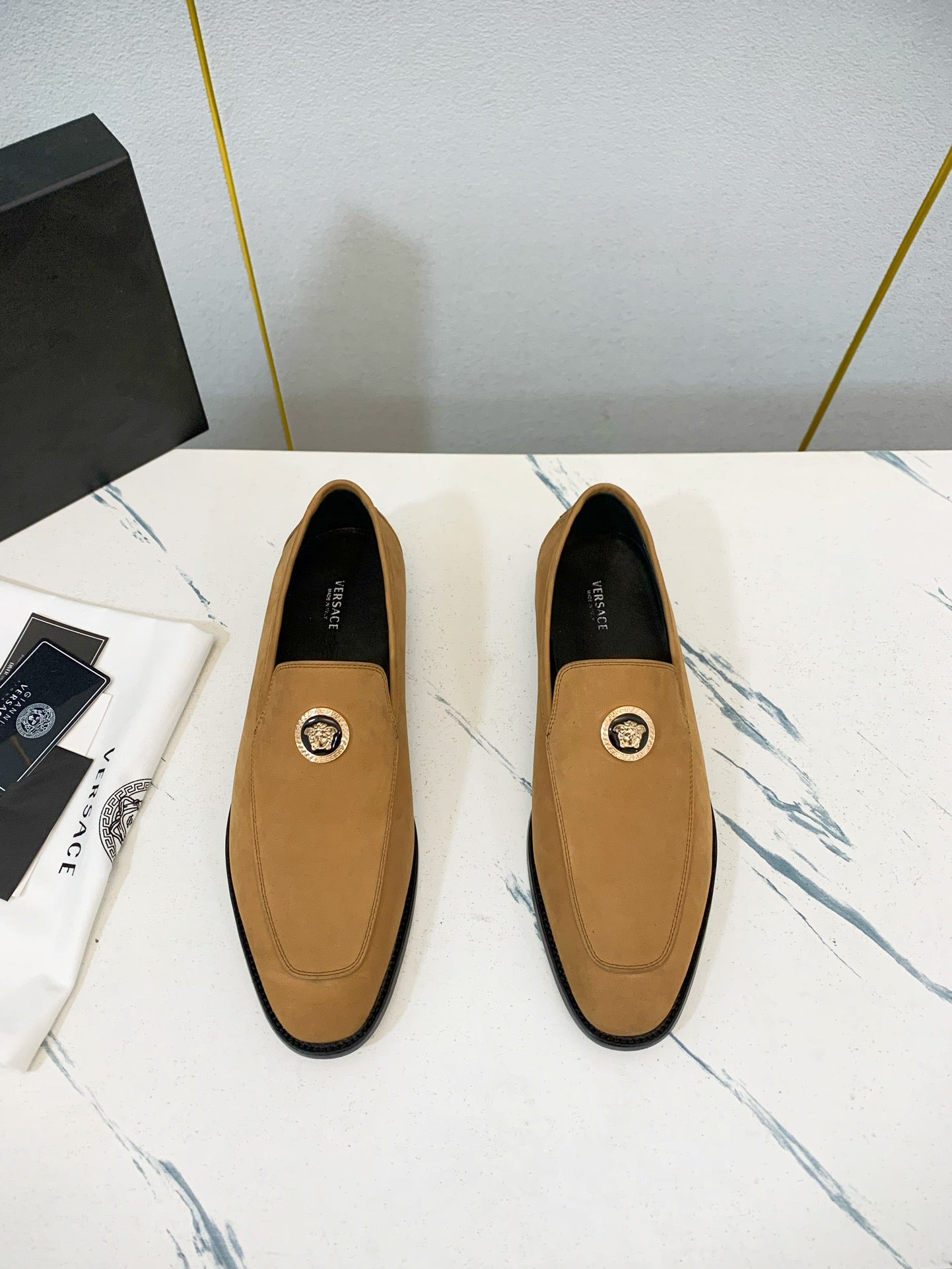 Versace Men's Premium Leather Business Shoes - Custom Sizes Available