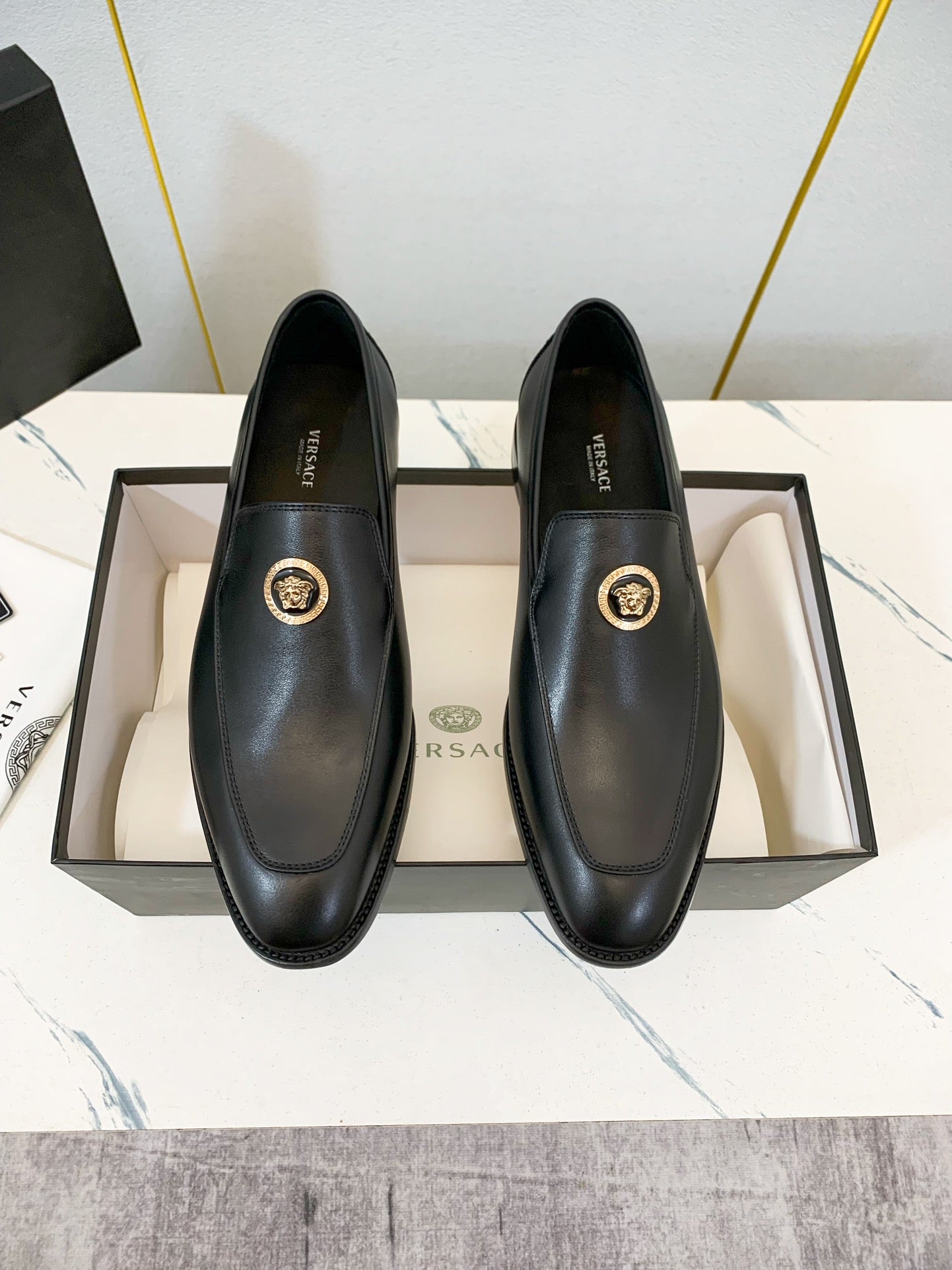 Versace Luxury Men's Business Leather Shoes (Sizes 39-44)