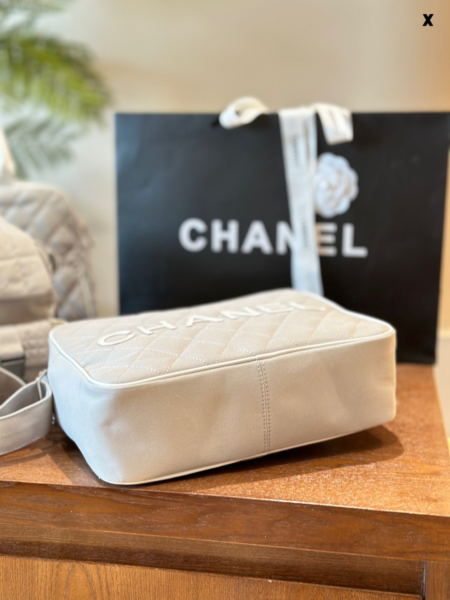 Chanel Canvas Fitness Bag - Versatile Travel & Gym Companion