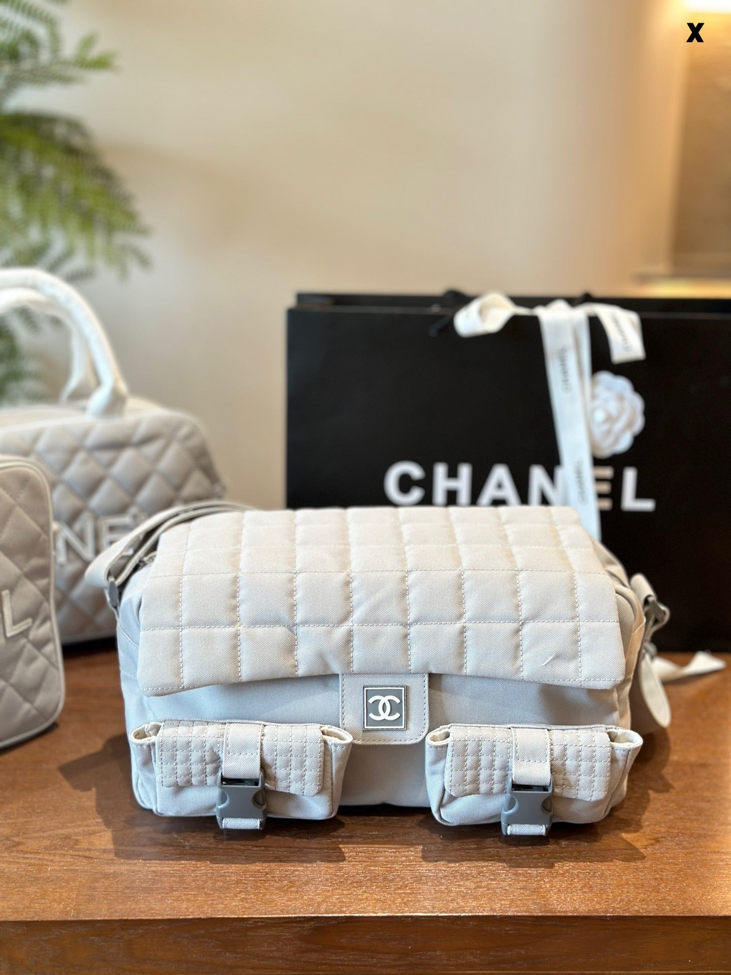 Chanel Canvas Fitness & Travel Bag - Stylish & Versatile