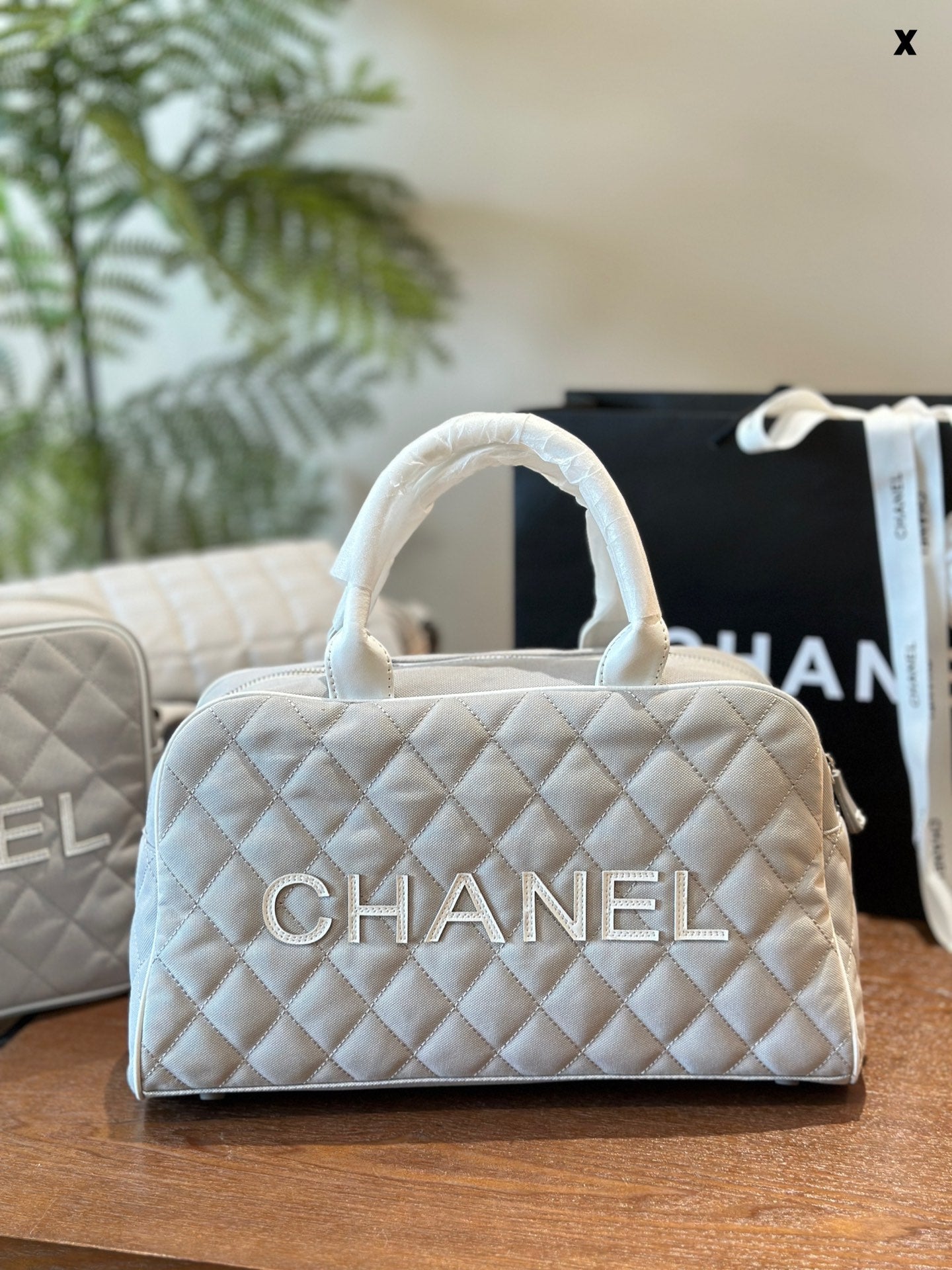 Chanel Canvas Fitness & Travel Bag - Stylish Versatile Design