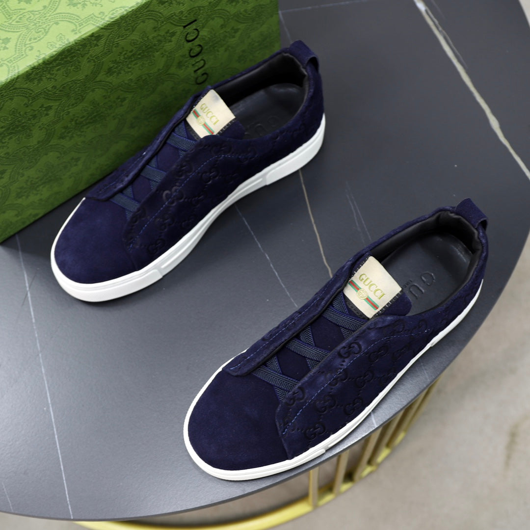 GUCCI Men's Luxury Casual Running Shoes - Original Leather & Sheepskin Lining