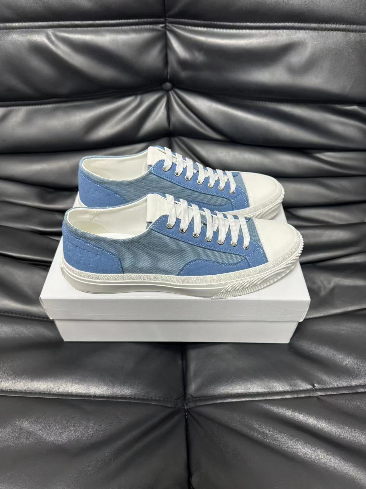 Givenchy High-End Calfskin & Denim Sneakers