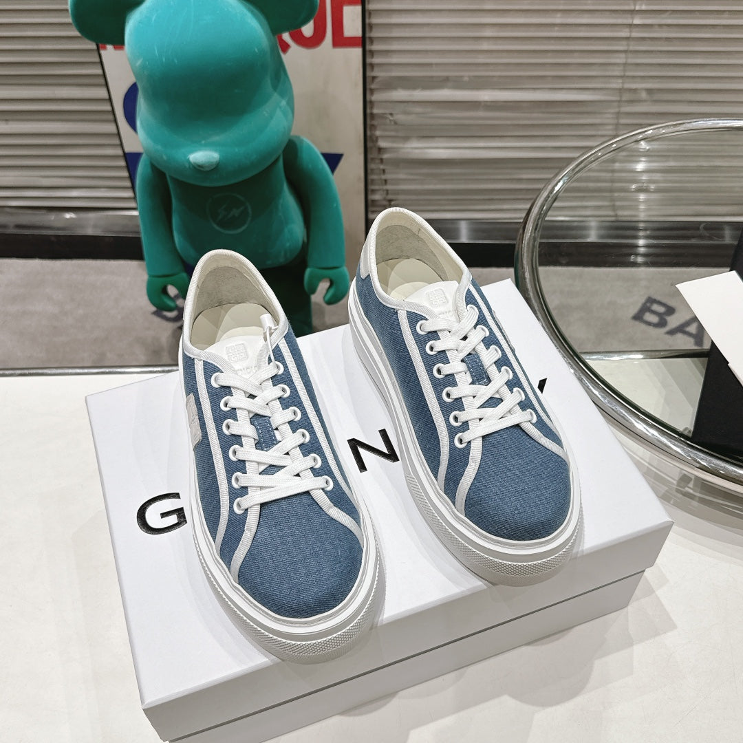 Givenchy City Casual Sneakers for Couples - Stylish Thick-Soled Lace-Ups