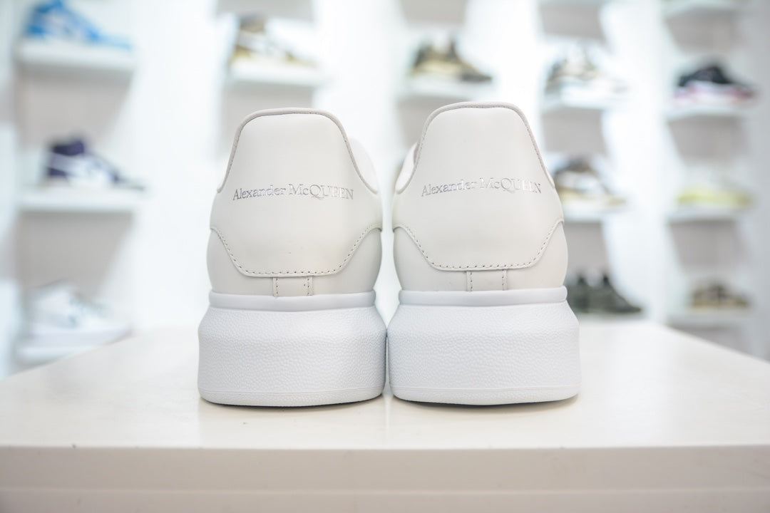 Alexander McQueen Classic Platform Shoes - White with Black Velvet