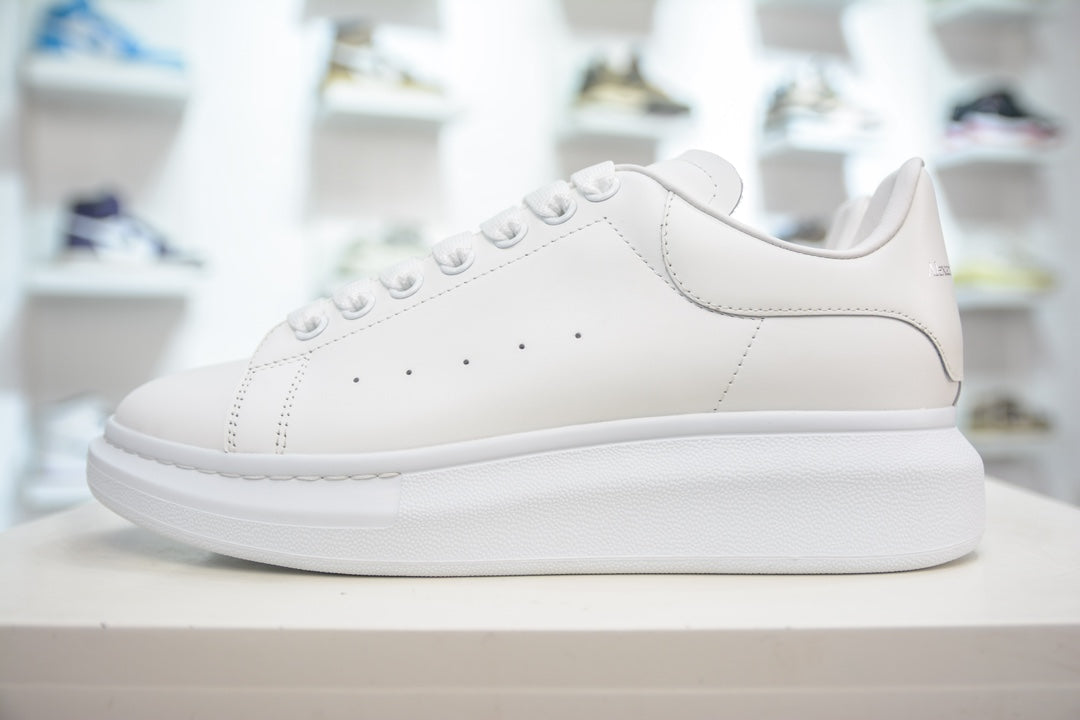 Alexander McQueen Classic Platform Shoes - White with Black Velvet