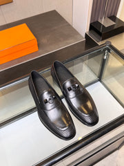 Premium Hermes Men's Leather Shoes - Sizes 39-44