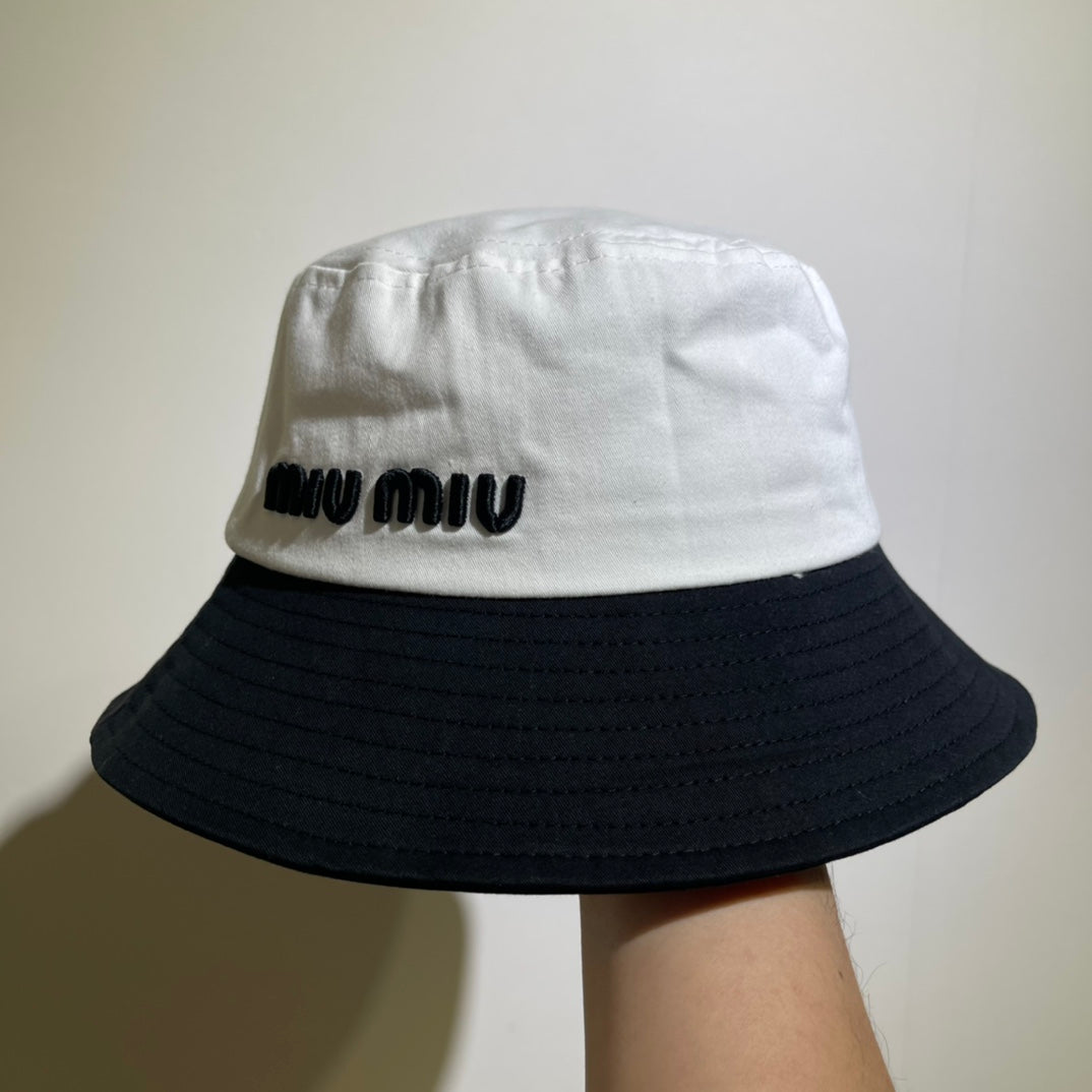 Miu Miu Embroidered Double Bucket Hat â€“ Chic and Stylish