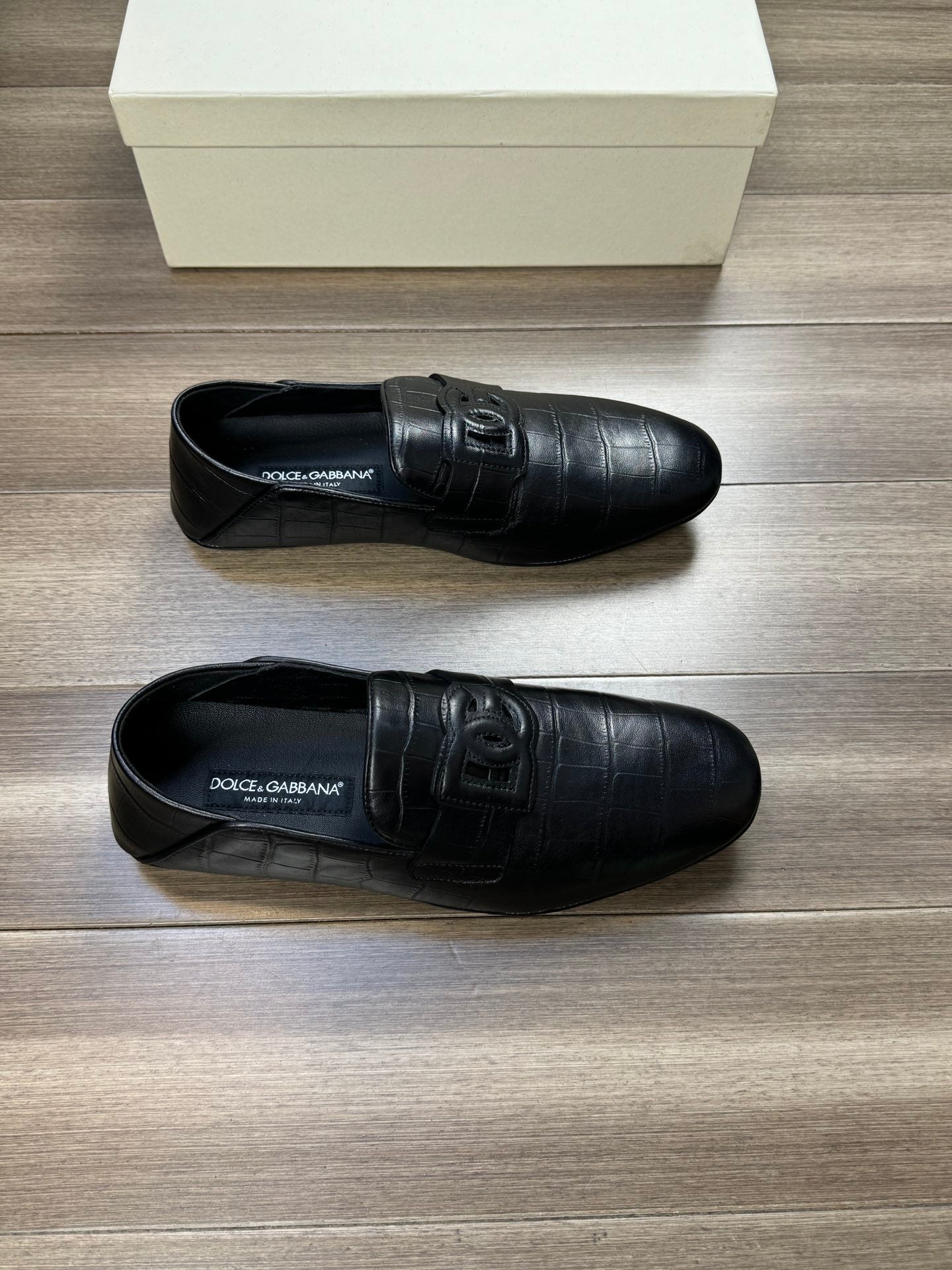 Dolce & Gabbana Luxury Stone Pattern Calfskin Shoes