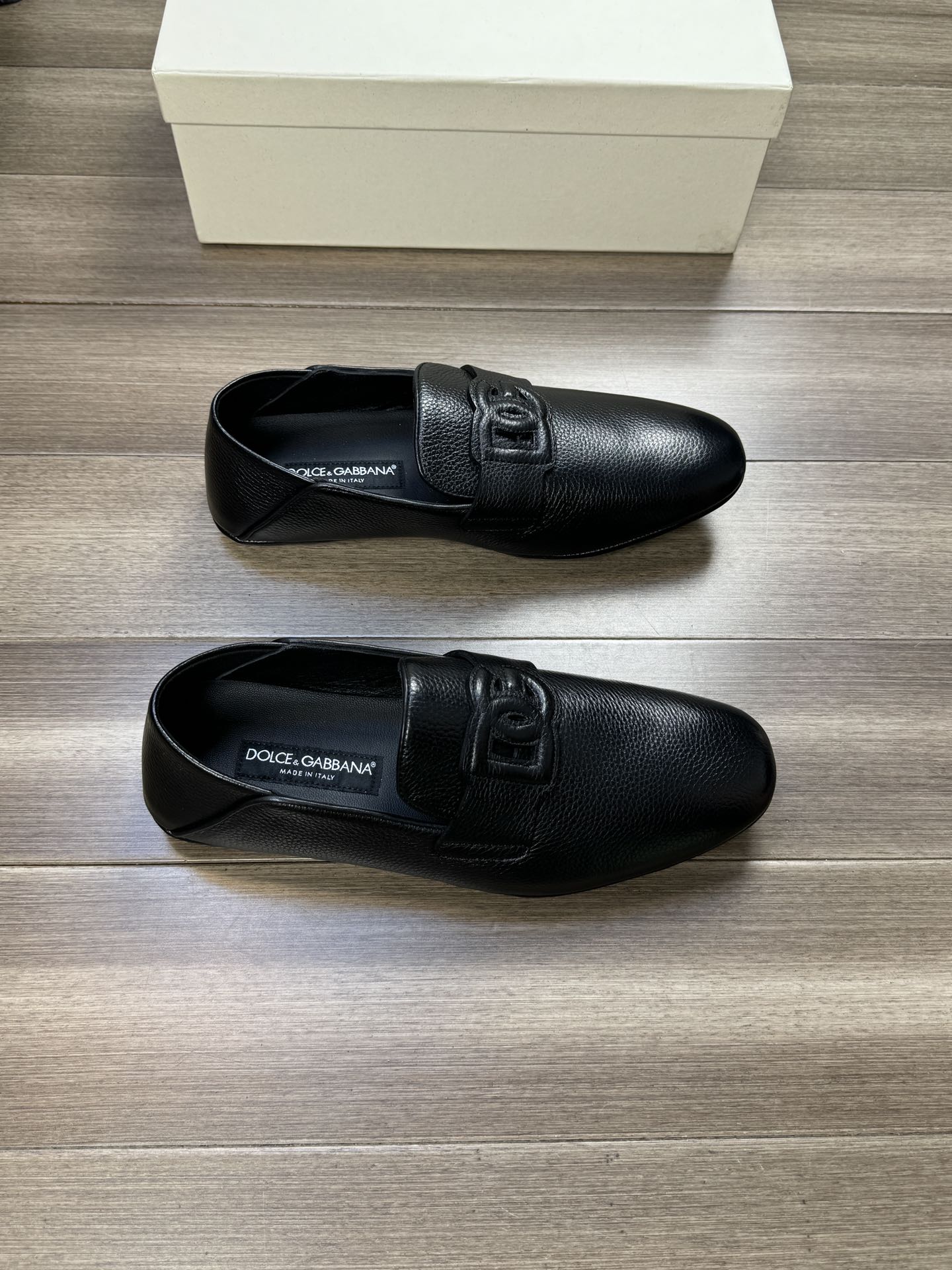 Dolce & Gabbana Textured Calfskin Footwear â€“ Luxury Dual-Purpose Design