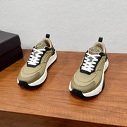 Valentino 2024 Men's Low-Top Thick-Soled Sports Shoes - Military Green