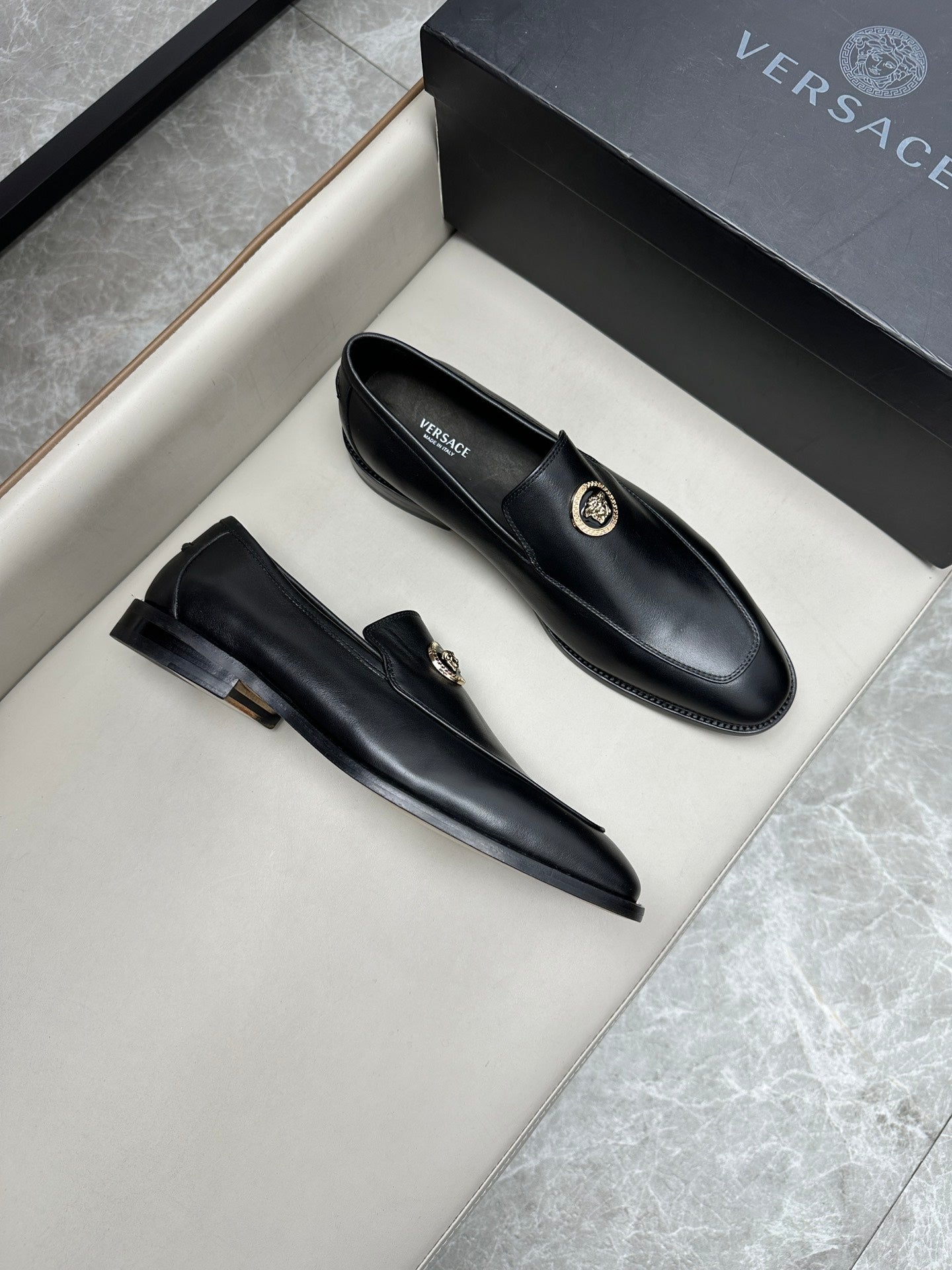 Versace Men's Luxury Leather Business Shoes