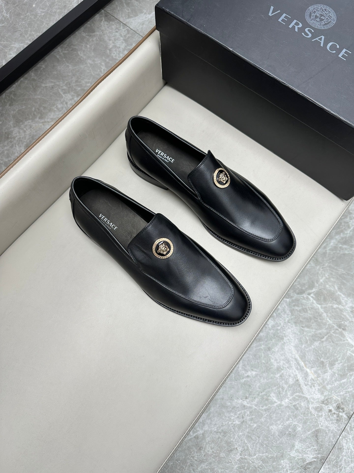 Versace Men's Luxury Leather Business Shoes