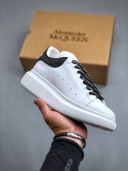 Alexander McQueen Platform White Shoes - Authentic Silk-Satin Lined