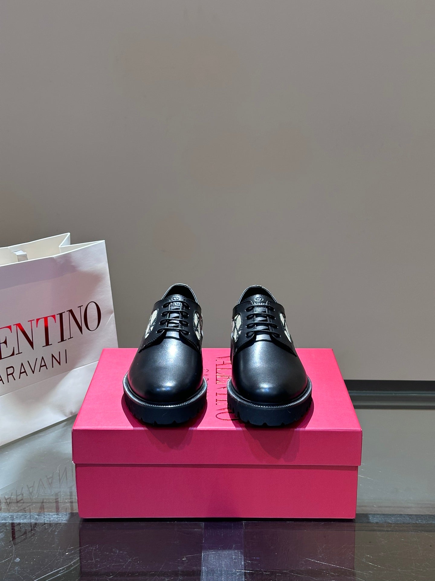 Valentino Men's Casual Leather Shoes - Premium Cowhide Comfort