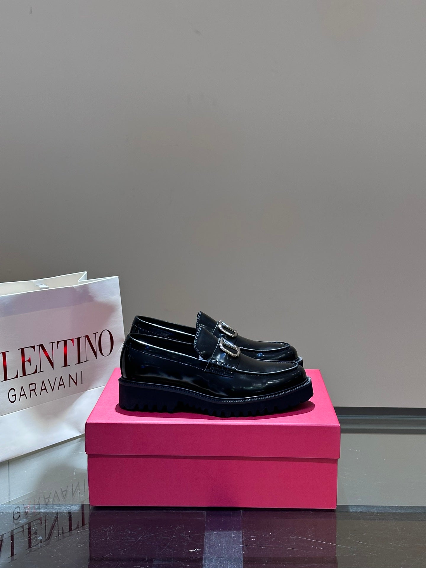 Valentino Men's Casual Leather Loafers - Premium Cowhide Shoes
