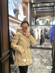 Women's Moncler Argenno Belted Down Jacket â€“ Urban Chic Winter Layer