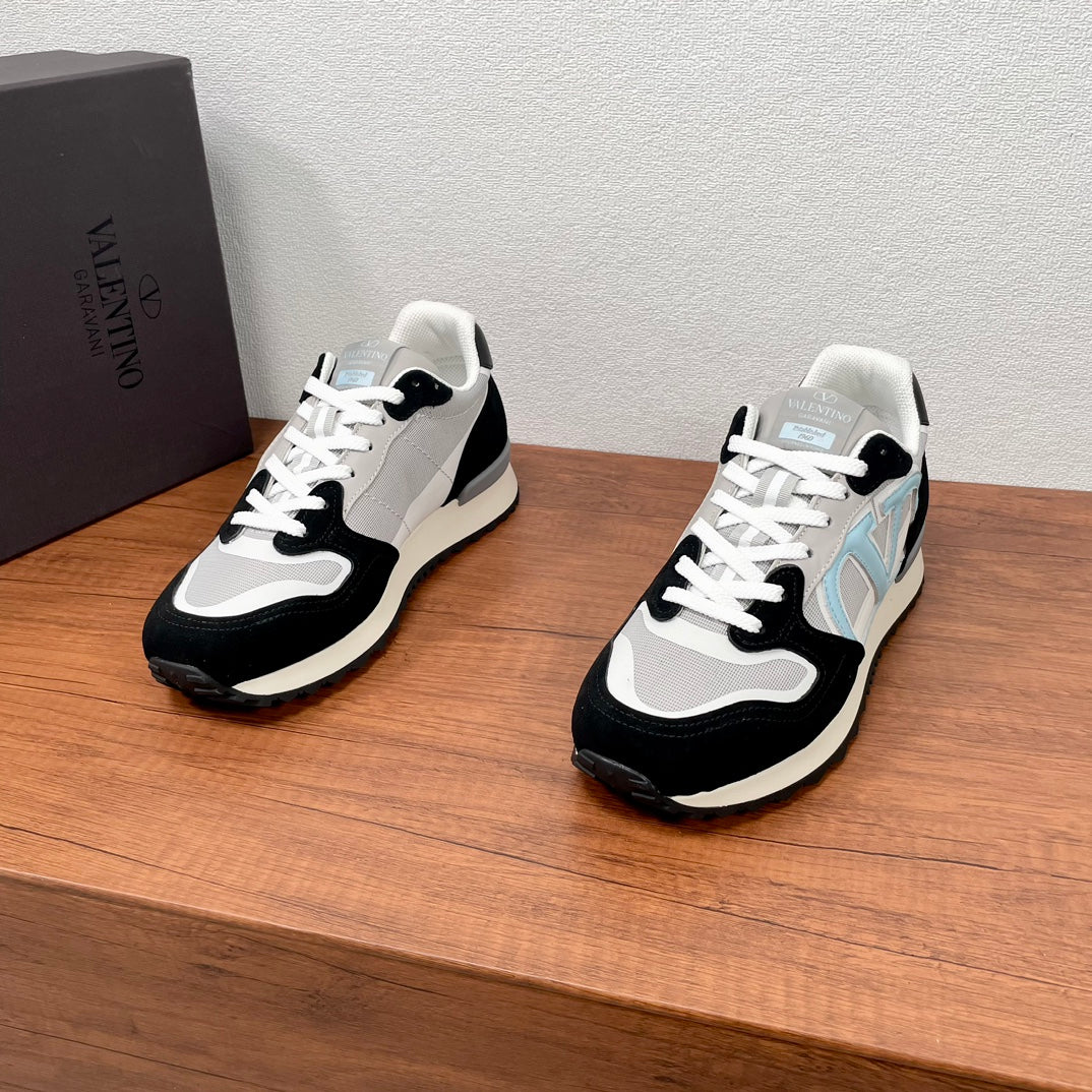 Valentino VLOGO Pace Men's Low-Top Sneakers - Multi-Material Luxury Footwear