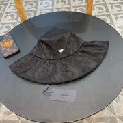 Prada Women's Big Brim Sun Hat - Foldable Fisherman Hat with Lace Pattern