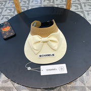 Chanel Women's Summer Bow Sun Hat - UV Protection Travel Accessory