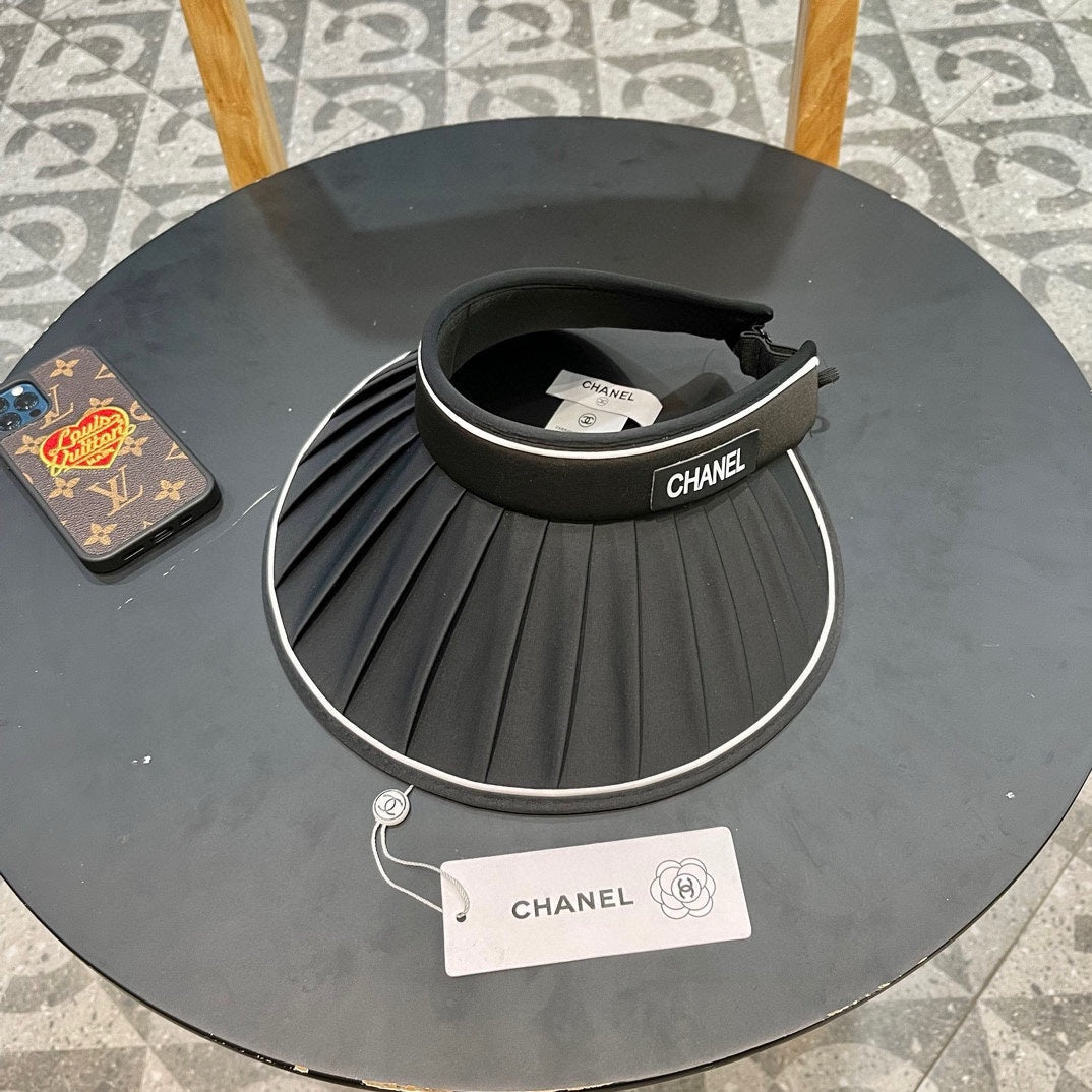 Women's Chanel UV Protection Sun Hat - Stylish Big Brim Design