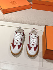 Hermes Suede Casual Sneakers - Iconic "H" Design