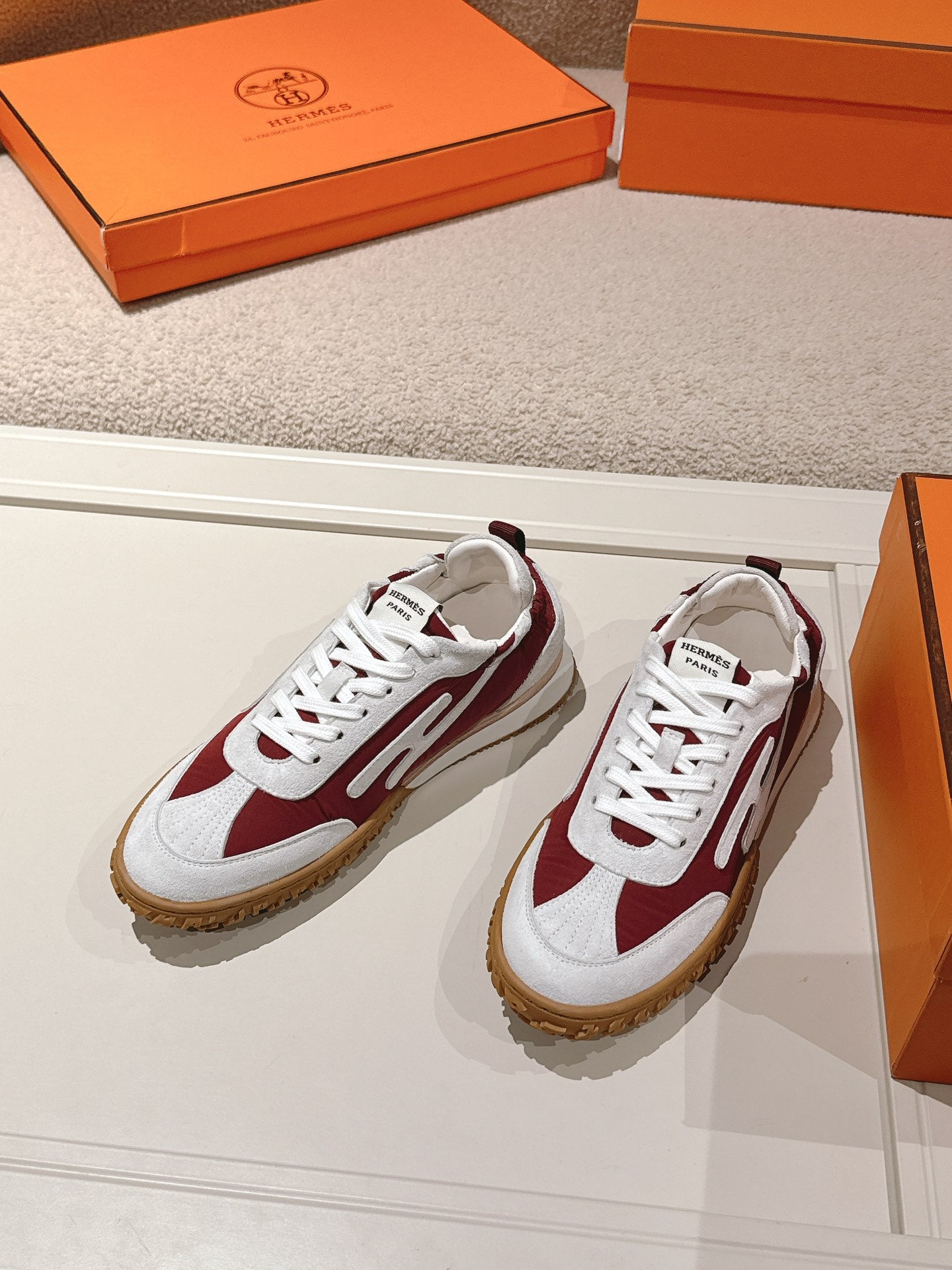 Hermes Suede Casual Sneakers - Iconic "H" Design