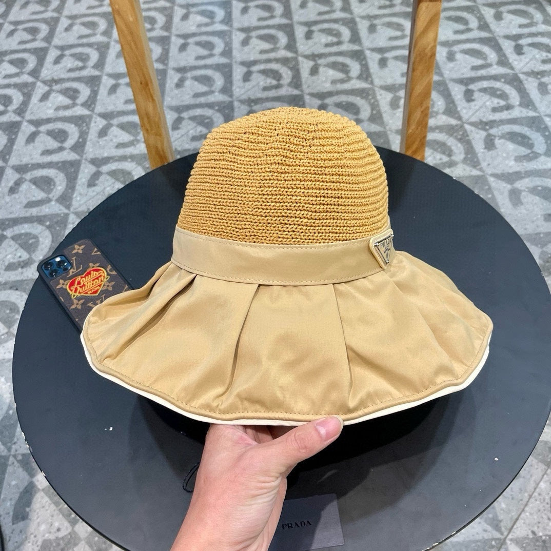 PRADA Women's Large Brim UV Protection Sun Hat