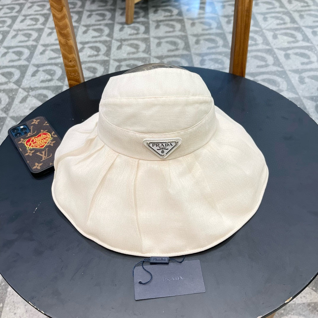 Women's Adjustable Large Brim Sun Hat â€“ Prada Spring/Summer Collection