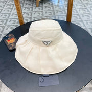 Women's Adjustable Large Brim Sun Hat â€“ Prada Spring/Summer Collection