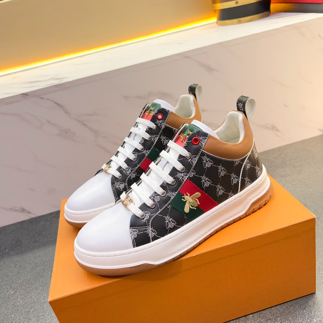 Gucci Punk-Inspired Leather Sneakers for Men - Street Style