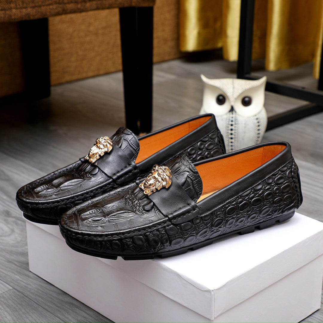 Versace Men's Beanie Shoes - Premium Quality Leather Footwear