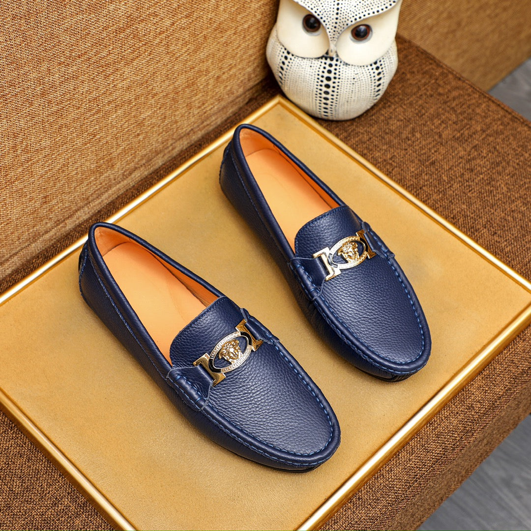 Versace Men's Premium Leather Beanie Shoes