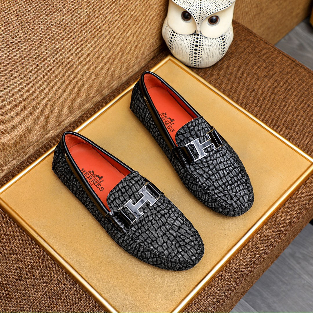 Classic Men's Slip-On Leather Shoes - Luxury Style