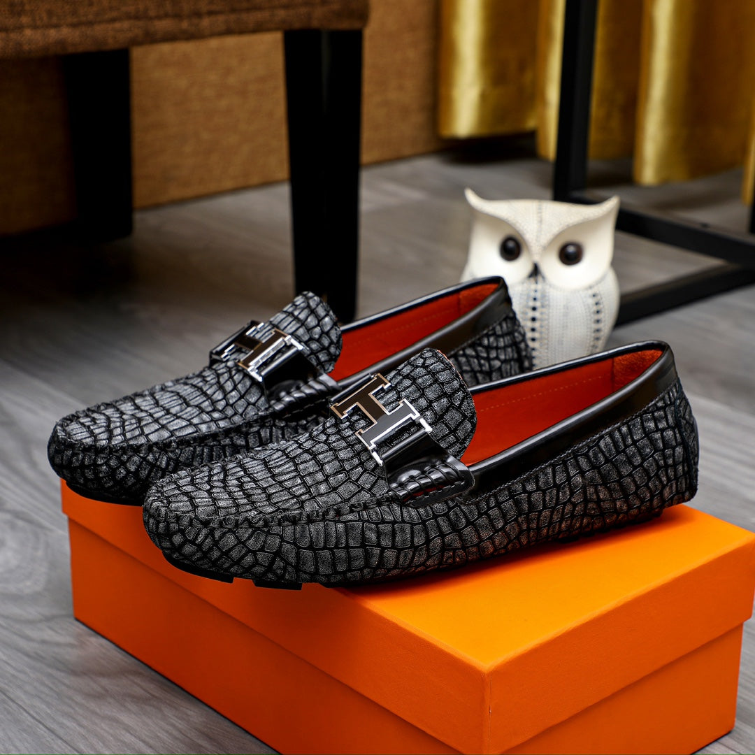 Classic Men's Slip-On Leather Shoes - Luxury Style