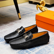 Classic HermÃ¨s Inspired Slip-On Men's Leather Shoes