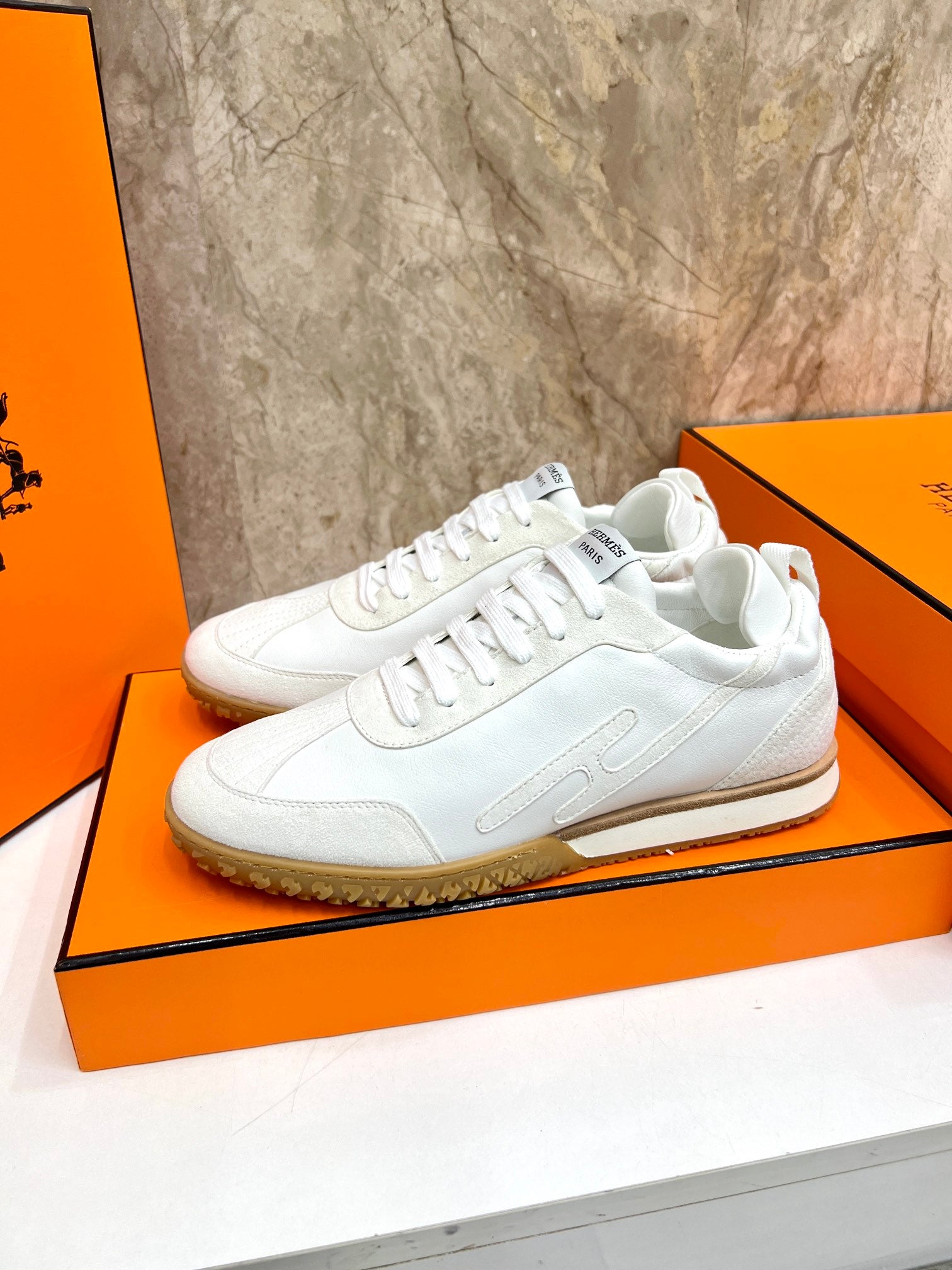 Hermes Premium Calfskin Sneakers for Men