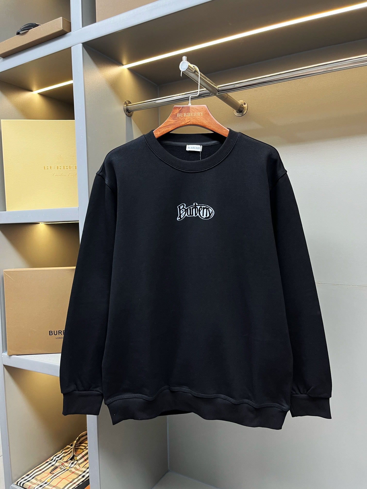 Burberry Logo Cotton Crew Neck Sweatshirt - Summer Exclusive