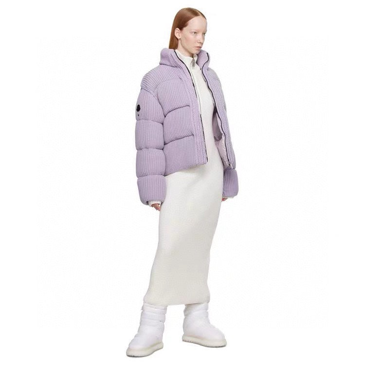 Moncler Limited Edition A-Line Knitted Jacket - Purple Black